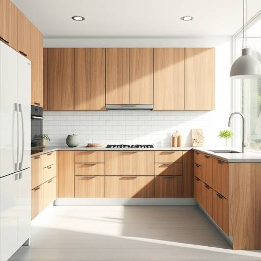 Armário de cozinha planejado com design moderno e funcional